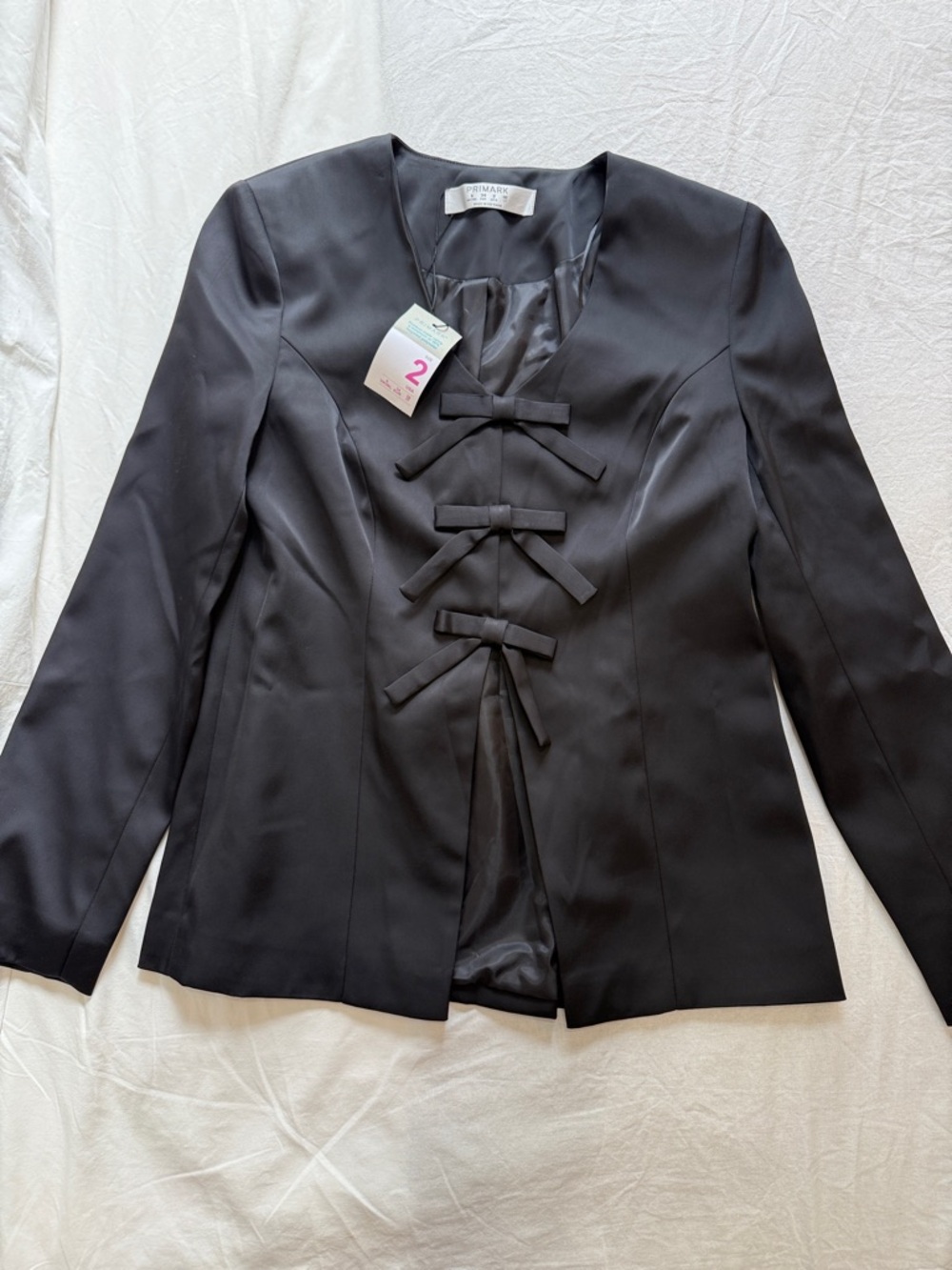 Primark Black Bow-Front Blazer Jacket